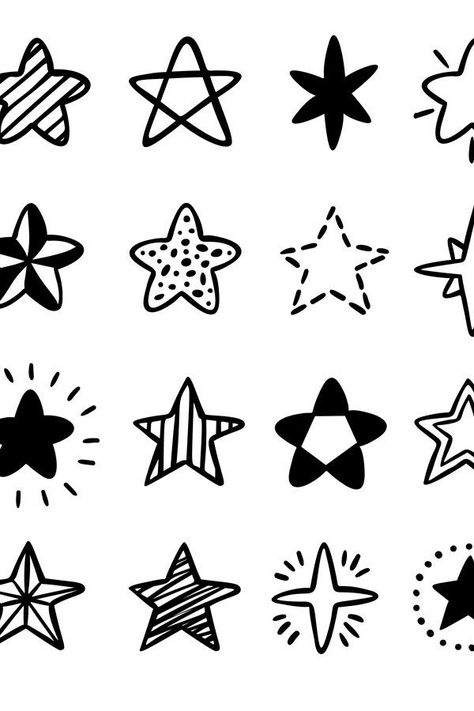 Hand drawn stars. Doodle drawing star, starry sketch and fav Stars Drawing Simple, Stars Painting Easy, Star Drawing Simple, Star Easy Drawing, Aesthetics 2023, Notes Ig, Drawn Stars, Embellishment Drawing, Star Doodle