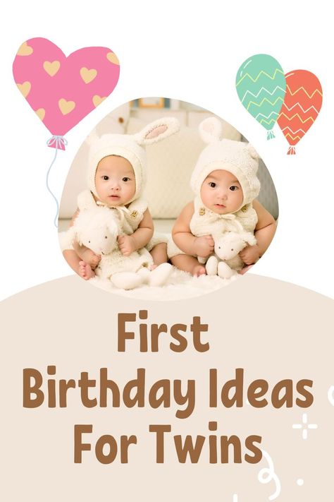 As your adorable twins approach their first birthday, make it an unforgettable moment for everyone. Dive into our marvelous guide filled with unique and memorable first birthday ideas catered just for your special duo. Be inspired by themes, games, and scrumptious cake ideas that will leave your guests marveling at your creativity, and your twins beaming with joy. Birthday Party For Twins, Twin Birthday Themes, First Birthday Ideas, Creative Ideas To Make, Twin Birthday Cakes, Twins 1st Birthdays, Twin First Birthday, First Birthday Themes, Twin Birthday