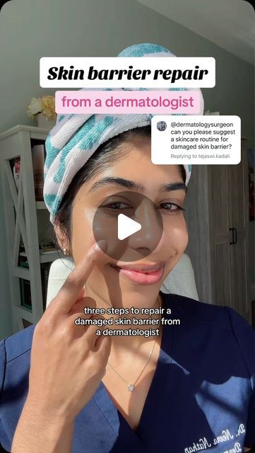 Dr. Neera Nathan on Instagram: "Comment “REPAIR” and I will DM you this complete skincare routine & products to help heal a damaged skin barrier and dry/eczema prone skin. #skinbarrier #skinbarrierrepair #skincaretips #dermatologist" Barrier Repair Skin Care, Skin Barrier Repair Routine, Dermatologist Skincare Routine, Dermatologist Skin Care Products, Skincare Routine Products, Damaged Skin Repair, Dermatologist Skin Care, Damaged Skin Barrier, Skin Barrier Repair