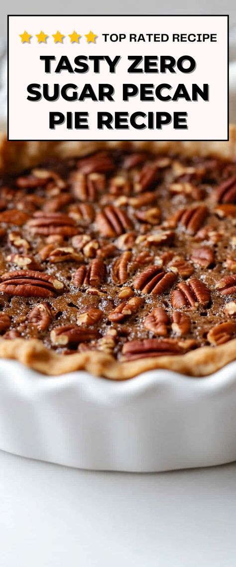 Image for Zero Sugar Pecan Pie Ww Pecan Pie Recipe, Zero Sugar Thanksgiving Desserts, Sugar Free Pecan Pie Bars, Zero Sugar Desserts, Healthy Pecan Pie Recipe, Keto Pecan Pie Recipe, Low Carb Pecan Pie, Healthy Pecan Pie, Sugar Free Pecan Pie