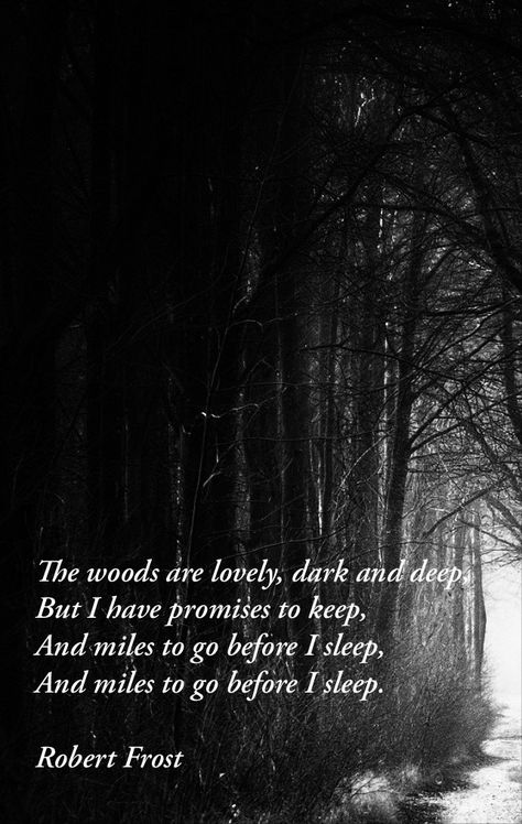 Dark And Deep Tattoos, Miles To Go Before I Sleep Quote Robert Frost Poems, I Have Miles To Go Before I Sleep, The Woods Are Lovely Dark And Deep, Miles To Go Before I Sleep, Camp Quotes, Deep Tattoo, English Humor, Robert Frost Poems