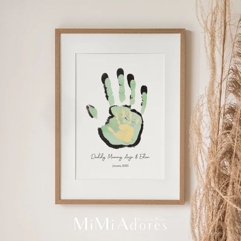 Family Handprint Art, Family Handprint, Handprint Ideas, Your Hand In Mine, Family Hand Prints, Baby Art Crafts, Handprint Keepsake, Artsy Crafts