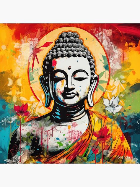 Lord Painting, Buddha Background, Graffiti Canvas Art, Buddhism Symbols, Rama Krishna, Creative Wall Painting, 3d Wall Painting, Buddha Artwork, Graffiti Canvas