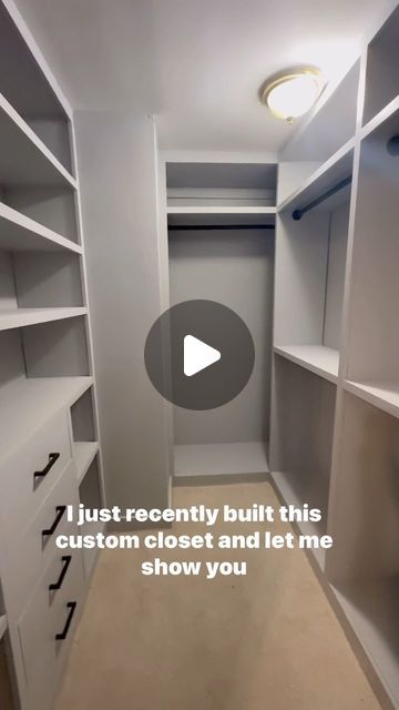 Remodel Handz on Instagram: "We love a custom closet! Creates an organized space and visually looks so much better.  #diy #closet #closetgoals #customcloset #home" Shoe Storage Master Closet, Custom Walk In Closet Ideas, L Shape Closet Ideas Walk In, Black Walk In Closet, Walk In Closet Remodel, Remodel Closet Ideas, L Shape Walk In Closet, Custom Closet Ideas, Small Walk In Closet Design