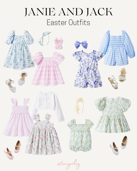 Janie And Jack Girl Outfits, Kid Outfit, Easter Outfit For Girls, Toddler Easter, Easter Girl, Diy Sewing Clothes, Easter Outfit, Little Outfits, Janie And Jack