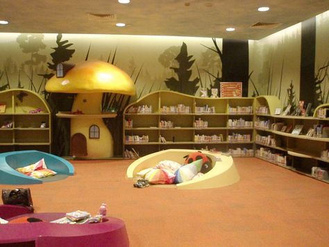 Children's Library, Central Public Library, Singapore | Flickr - Photo Sharing! Library Singapore, Public Library Design, Library Seating, School Library Design, Daycare Design, Children's Library, Kids Cafe, Library Inspiration, Kindergarten Design