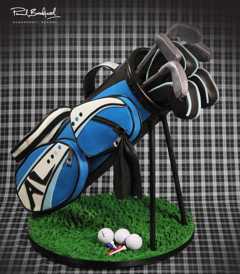 Golf Bag Cake, Golf Themed Cakes, Golf Birthday Cakes, Cake Design For Men, Golf Birthday Gifts, Golf Party Favors, Golf Party Decorations, Cake Decorating Courses, Golf Cake