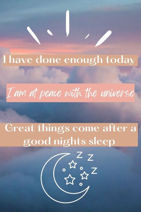 Night Affirmations, Sleep Affirmations, Affirmations Confidence, Good Nights, Positive Self Affirmations, I Have Done, Insomnia, Good Night Sleep, Out Loud