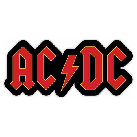 Ac Dc Logo, Acdc Logo, Dc Logo, Images Hello Kitty, Band Stickers, Sticker For Car, Music Stickers, Band Logos, Laptop Decals