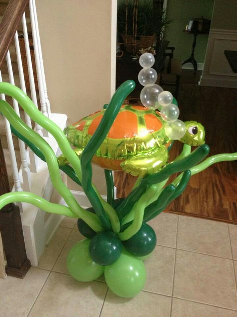 Tortuga Turtle Balloon Garland, Turtle Themed Birthday Party Decorations, 1st Birthday Turtle Theme, Sea Turtle Party Decorations, Sea Turtle Baby Shower Ideas, Turtle Birthday Party Girl, Turtle First Birthday, Turtle Themed Birthday Party, Turtle Themed Party