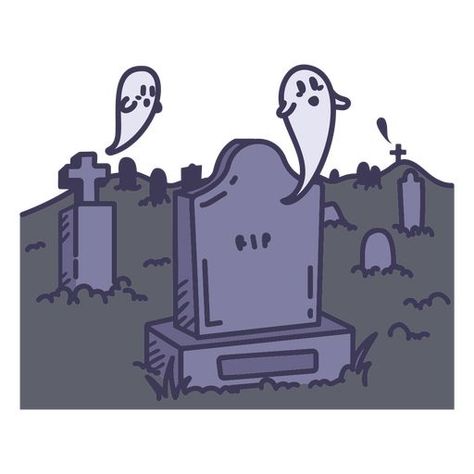 Cute haunted graveyard ghosts PNG Design Ghost Doodles, Ghost Graveyard, Haunted Graveyard, Architecture Drawing Art, Mini Drawings, Ghost Stories, Design Ad, Cute Ghost, Png Design