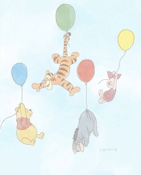 Winnie The Pooh Reading, Winnie The Pooh Balloon, Pooh Balloon, Winnie The Pooh Decor, Winnie The Pooh Drawing, Pooh Corner, Winnie The Pooh Cartoon, Winnie The Pooh Pictures, Winnie The Pooh Birthday