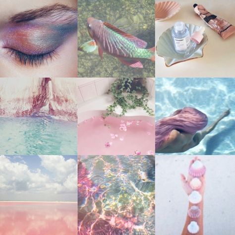 Pastel mood board | wallpaper aesthetic Sirens Aesthetic, Halloween Queen, Mermaid Pictures, Mermaid Aesthetic, Png Aesthetic, Different Aesthetics, Mood Board Inspiration, Mood Board Design, Mystical Creatures