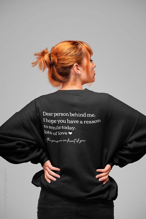 Crew Neck Sweatshirt Aesthetic, Dear Person Behind Me, School Shorts, Aesthetic Sweatshirt, Sweatshirt Aesthetic, Sweatshirt Trendy, Trendy Sweaters, Christian Sweatshirt, Fun Sweatshirts