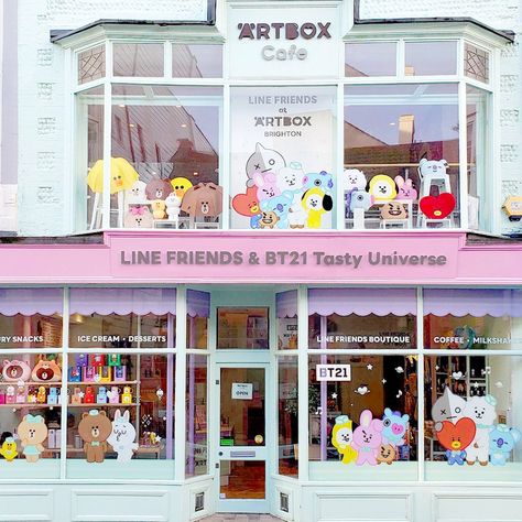 Artbox Cafe, Artbox Korea, Kpop Store, Store Inspiration, Shop Facade, Themed Cafes, Themed Food, Brighton Uk, Open Art