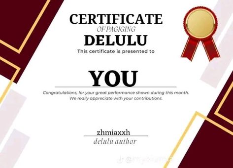 Delulu Funny Certificates, Funny, Quick Saves