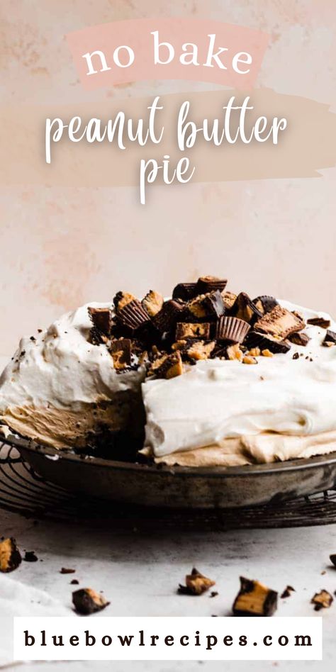 Cool Whip Peanut Butter Pie, Peanut Butter Pie Cool Whip, Oreo Peanut Butter Pie, Peanut Butter Mousse Pie, No Bake Peanut Butter Pie, Cool Whip Pies, Peanut Butter Pie Recipe, Thanksgiving Foods, Peanut Butter Mousse