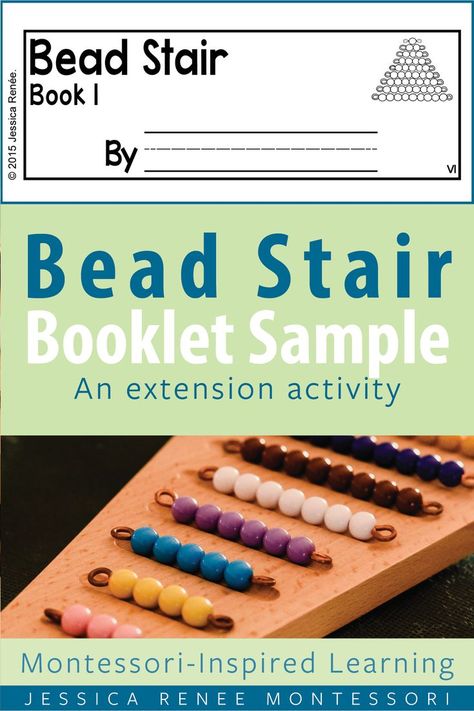 Introduce your Kindergarten students to numeral and quantity with the Montessori Bead Stair (also called the Short Bead Stair). This is the FREE sample version of the Montessori Bead Stair Booklets. You are getting the first booklet in the series, for free. The Bead Stair booklets will save you time and reinforce one to one correspondence as students count and color the bead bars from one to nine. #Montessori #Math Montessori Elementary Classroom, One To One Correspondence, Montessori Printables, Montessori Elementary, Montessori Lessons, Montessori Math, One To One, Math Printables, Bead Bar