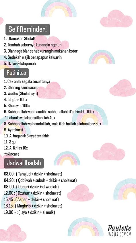 Jadwal Harian Produktif, Jadwal Harian, Pray Quotes, Muslimah Aesthetic, Study Tips College, Gap Year, Self Reminder, Daily Journal, Reminder Quotes