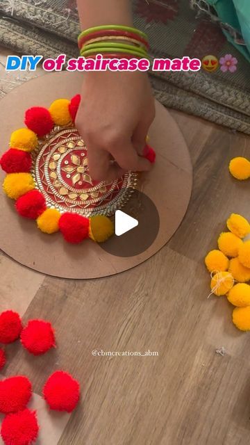 Diwali Decoration Items Craft, Decorative Items For Diwali, Diwali Decorations Items, Diy Rangoli Ideas Easy, Diwali Decoration Items At Home Diy, Diy Rangoli Mats, Diy For Diwali Decoration, Home Decoration For Diwali, Diwali Diy Decor