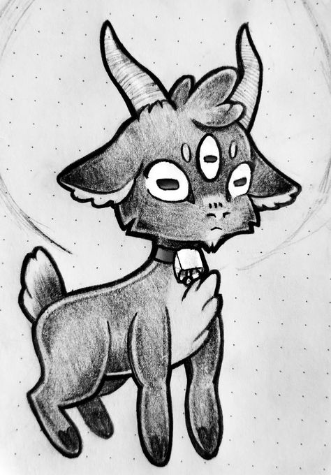 Cool Goat Drawing, Easy Mythical Creatures To Draw, Witch Craft Drawings, Demon Goat Art, Goat Eyes Drawing, Goat Ears Drawing, Goat Demon Oc, Goat Illustration Dark, Demon Goat Tattoo