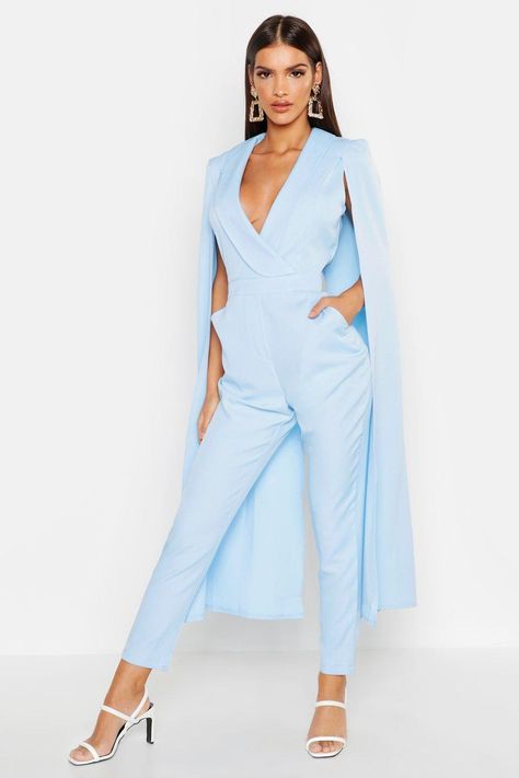 Blue Jumpsuits Outfit, Pageant Interview Outfit, Boohoo Outfits, Tailored Jumpsuit, Formal Jumpsuit, Jumpsuit Elegant, Jumpsuit Outfit, Business Outfit, Looks Chic