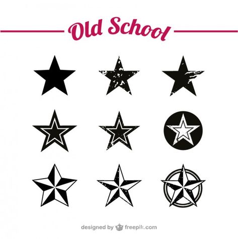 Old school black stars Free Vector | Free Vector #Freepik #freevector #logo #gold #school #design Poster Spa, Stars Vector, Doodle Frames, Black Banner, Star Tattoo, Tattoo Old School, Pride Day, Nature Instagram, Drawing Clipart