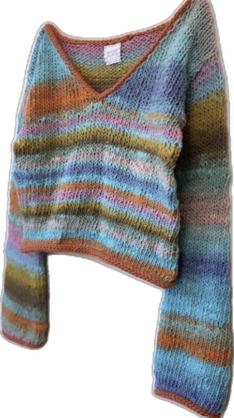 Blue sea jumper knitted hand made jumper loose mohair v neck inspiration inspo brown green crochet Blue Jumper, Dream Clothes, Knitting Inspiration, Outfits Casuales, Knitted Sweater, Crochet Clothes, Knitting Pattern, Aesthetic Clothes, Pretty Outfits