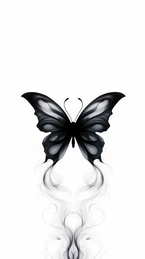 Abstract smoke butterfly black white. | free image by rawpixel.com / Sujinthron Chaysri Butterfly Wallpaper Black, Dark Wallpaper Phone, Black Butterfly Wallpaper, White And Black Butterfly, Butterfly Iphone Wallpaper, Lion Anime, Pokemon Shoes, Black And White Wallpapers, Wallpaper Butterfly