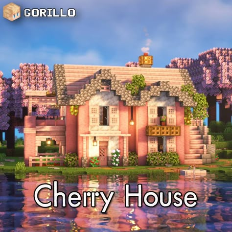 A cozy pink house in the Cherry Grove biome, complete with full interior. Download my builds on Patreon. Cherry Blossom Minecraft House No Mods, Cheery House Minecraft, Pink Cherry Blossom House Minecraft, Spruce And Cherry House Minecraft, Cherry Biome Minecraft House, Cozy House Minecraft, Cherry Grove House Minecraft, Cherry House Minecraft, Minecraft Sakura House