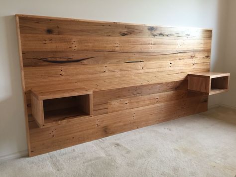 Bed Headboard Diy, Bedroom Bed Headboard, Headboard Diy, Head Boards, Timber Beds, Murphy Bed Plans, Diy Bed Frame, Diy Headboards, Wooden Headboard