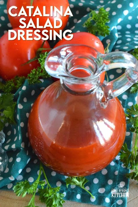 Catalina Salad Dressing - Lord Byron's Kitchen Catalina Dressing Recipes, Catalina Salad, Russian Salad Dressing, Tomato Salad Dressing, Catalina Salad Dressing, Catalina Dressing, Quick Chicken Dinner, Salad Dressing Recipes Healthy, Russian Dressing