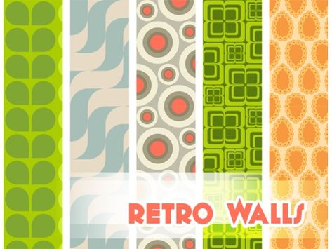 sailorrach's Retro Walls Ts4 Retro Furniture, Sims 4 Retro Bathroom, Sims 4 Retro Wallpaper, Sims4 Retro Cc, Sims 4 Cc Groovy Furniture, Ts4 Retro Cc, Sims 4 Retro Cc, Mm Furniture, 60s Wallpaper