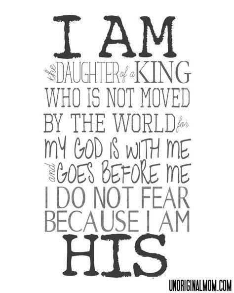 Daughter Of A King, Inspiring Sayings, I Am His, Memory Verses, Daughter Of The King, Abc Printables, Scripture Memory, Favorite Sayings, Daughters Of The King