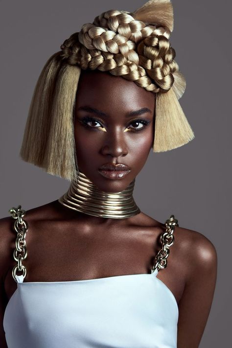 Editorial Hairstyles, Futuristic Hair, Afro Hair Art, High Fashion Hair, Avant Garde Hair, Hair Afro, Organ Donation, Editorial Hair, Dark Skin Beauty