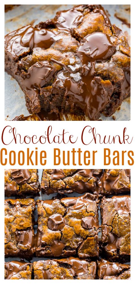 Cookie Butter Bars, Baker By Nature, Butter Bars, Dessert Bar Recipe, Cookie Butter, Butter Cookies Recipe, Chocolate Chunk, Chocolate Chunk Cookies, Cookie Bar Recipes