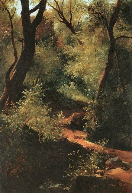 Theodore Rousseau, Carl Spitzweg, Barbizon School, Forest Vintage, Scene Art, Watercolor Trees, A4 Poster, Art Masters, A3 Size