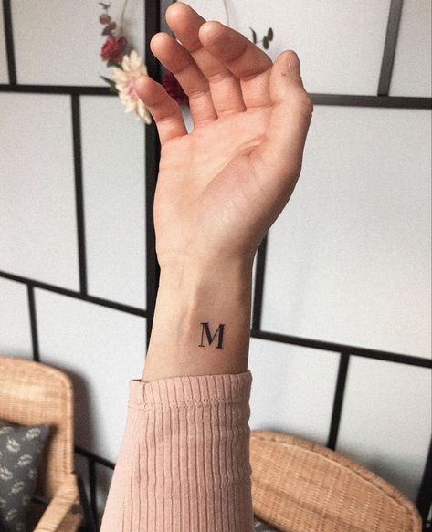 The Letter M Tattoo, Initial M Tattoo, M Tattoo Letter Initial, M Initial Tattoo, Letter M Tattoo Ideas, M Letter Tattoo, M Tattoo Letter, Letter M Tattoo, Letter Tattoos On Hand