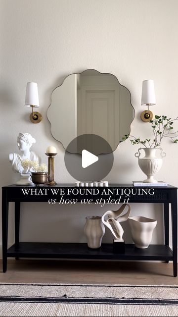 Alexa Mason & Elizabeth Novoa | Neutral Home Decor on Instagram: "What was your favorite find?? 😍 we love thrifting and antiquing because it’s a great way to incorporate vintage finds in our modern homes & achieve a more curated look! ✨

#transitionaldesign #interiordecoratingideas #parisianinterior #interiordecor #amazonhome #ltkhome #vintagedecor #antiqueshopping 
Vintage shopping, antique shopping, antiques, what I bought vs how I styled it, what I thrifted, home decor, interior decorating, Parisian style, decor, mini vlog" Parisian Style Decor, Antique Shopping, Parisian Interior, Thrifted Home, Thrifted Home Decor, Neutral Home Decor, Mini Vlog, Decor Hacks, Vintage Shopping