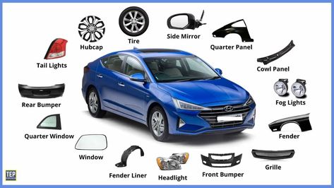 Parts Of A Car, Car Accessories List, Accent Car, Driving Basics, Car Body Parts, Car Facts, Car Throttle, Auto Paint, Technical Documentation