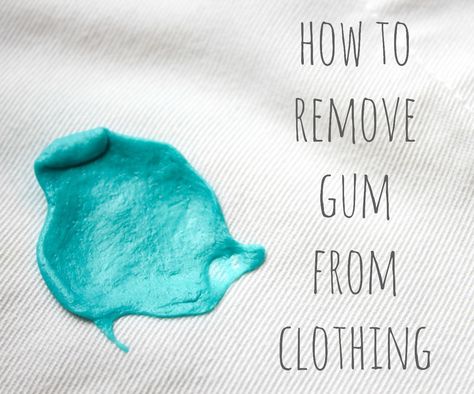 How to remove gum from clothes Remove Gum From Carpet, Remove Gum From Clothes, Gum Removal, Tidy House, Cleaning Painted Walls, Life Hackers, Save For House, Clean And Organize, Cleaning Tips And Tricks