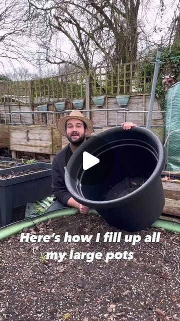 40K views · 2.5K likes | Garden || Gardening Lover || Garden Love 🏡 on Instagram: "Today we are back and I am showing you how I fill my raised beds and large pots with compost, without having to break the bank. Raised beds and large pots are amazing, in fact I grow nearly all of my crops in them. However, they can be very very expensive to fill with growing medium. The green @vegtrug raised bed in this video are amazing, but can cost upwards of £150-250 to fill.  . 🎥:@joesgarden.official . This is where a method called hugelkultur comes in really handy! Now what I am doing here isn’t the traditional method, however it works well for me, and it’s how I’ve filled up 9 large raised beds doing this. I’ve heard and seen a lot of people discussing the issues of this method, and while I underst Pots In Garden Beds Landscaping, Planted Pot Ideas, Garden With Lots Of Pots, Garden With Pots Landscaping, How To Fill A Large Pot For Planting, Flower Beds With Pots, Ideas For Garden Decorating, How To Fill Big Planters Large Pots, Pots In Flower Beds Landscaping