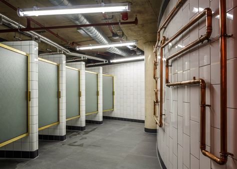 1Rebel gym by Studio C102 1rebel Gym, Gym Architecture, Boutique Gym, Gym Showers, Luxury Gym, Basement Gym, Gym Studio, Gym Interior, Public Restroom