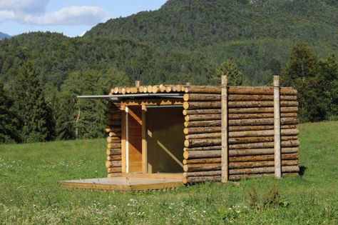 Log Cabin Lighting, Cabin Build, Art Bio, Buy A Tiny House, Backyard Getaway, White String Lights, Cabin Lighting, Minimal Living, Wood Architecture