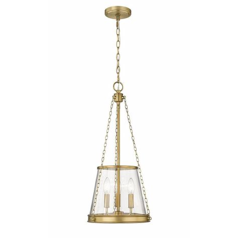 Z-Lite---341P12-RB---Prescott---3-Light-Pendant-In-Industrial-Style-25-Inches-Tall-and-12-Inches-Wide Chain Chandelier, Cone Pendant Light, Transitional Pendant Lighting, 3 Light Pendant, Kitchen Islands, Hanging Pendant Lights, Hanging Pendants, Light Pendant, Brass Chain