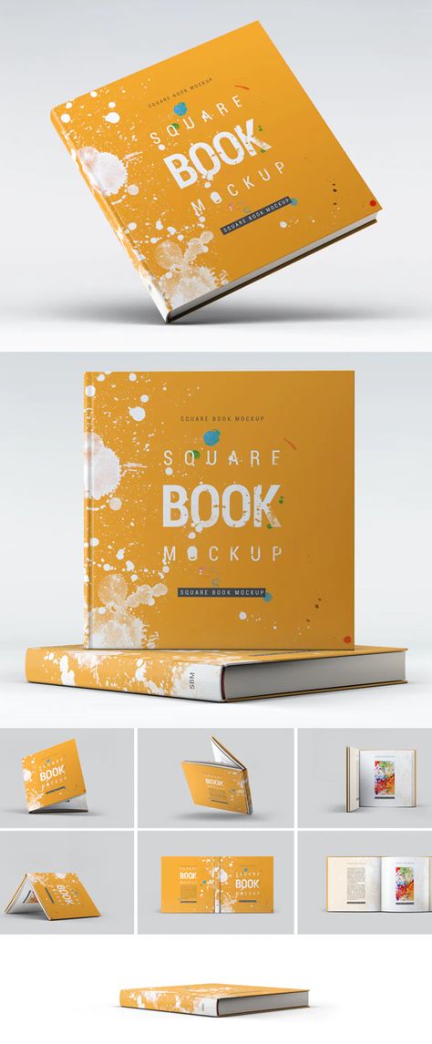 Perfect Square Book Mockup Content Book Design, Square Book Cover Design, Square Book Layout Design, Book Advertising Ideas, Digital Book Design, Book Mockup Template, Book Mockup Design, Square Book Design, Book Cover Design Ideas Templates