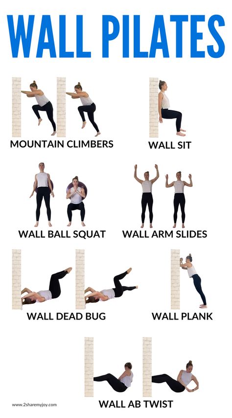 This wall pilates workout is great for beginners and can be done at home. It is low impact and offers a great exercise routine for obese people that need a low impact workout. You can do this at hte comfort of your home on a wall. It can be a quick workout routine that builds strength for your full body. A great Pilates option for when you are starting to workout. Click through for all exercises and detailed instruction! Palaties Workout, Starting To Workout, Dynamic Stretching Exercises, Wall Pilates Workout, Full Body Pilates Workout, Obese Workout, How To Start Exercising, Pilates Workout Plan, Wall Pilates