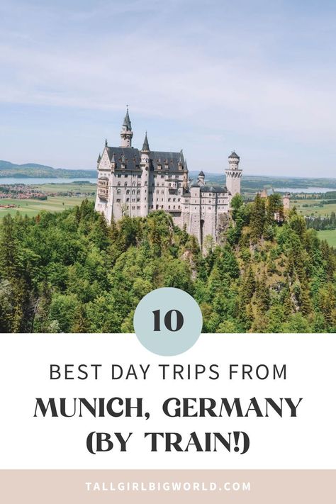 These day trips from Munich can all be done by train and most take 2 hours or less to reach. If you’ll be in Munich for a few days, you’ll definitely have time for a day trip! Day Trip From Munich, Munich Day Trips, Day Trips From Munich Germany, Things To Do In Munich Germany, Landstuhl Germany, Day Trips From Munich, Traveling Board, German Things, Munich Travel