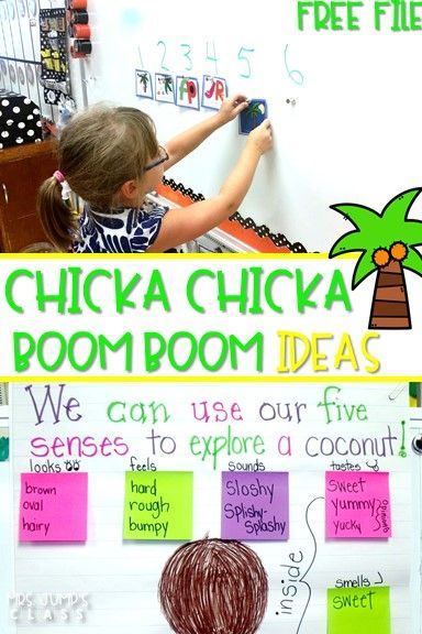 Chicka Chicka Boom Boom Activities with FREE FILE for Back to School. Kindergarten and first grade classroom ideas with a Chicka Chicka Boom Boom directed drawing, science, and writing! China Chika Boom Boom, Science Classroom Door, Chicka Chicka Boom Boom Activities, Guided Reading Organization, Activities Board, Multicultural Activities, Interactive Writing, Read Aloud Activities, Chicka Chicka Boom Boom