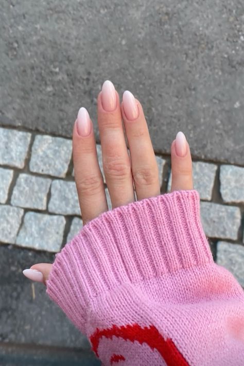 Quiet Luxury Nails 2024, Almond Baby Boomer Nails, Nails Badem, Summer Nails Baby Pink, Baby Boomer Nails Almond, Pink Baby Boomer Nails, Mandel Nails, Baby Boomer Nails, Old Money Nails